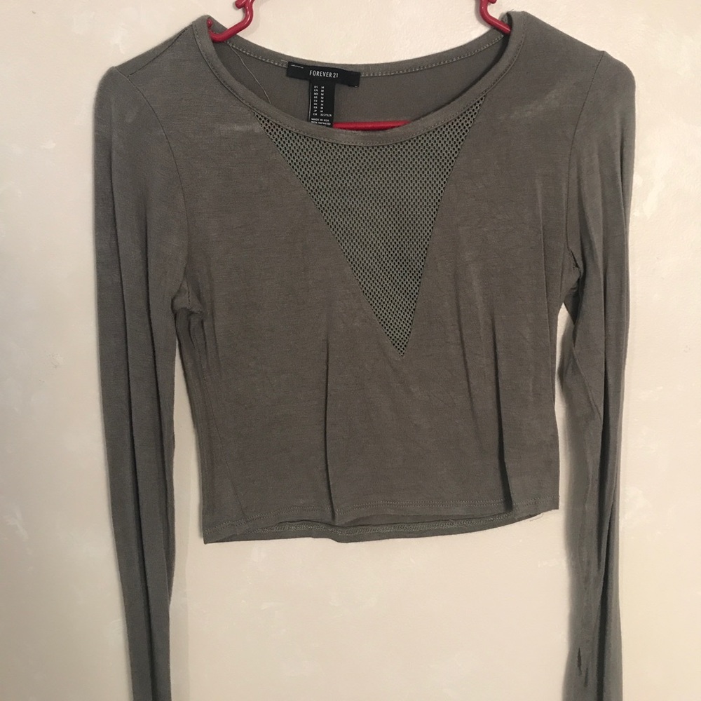 Forever 21 long sleeve crop top